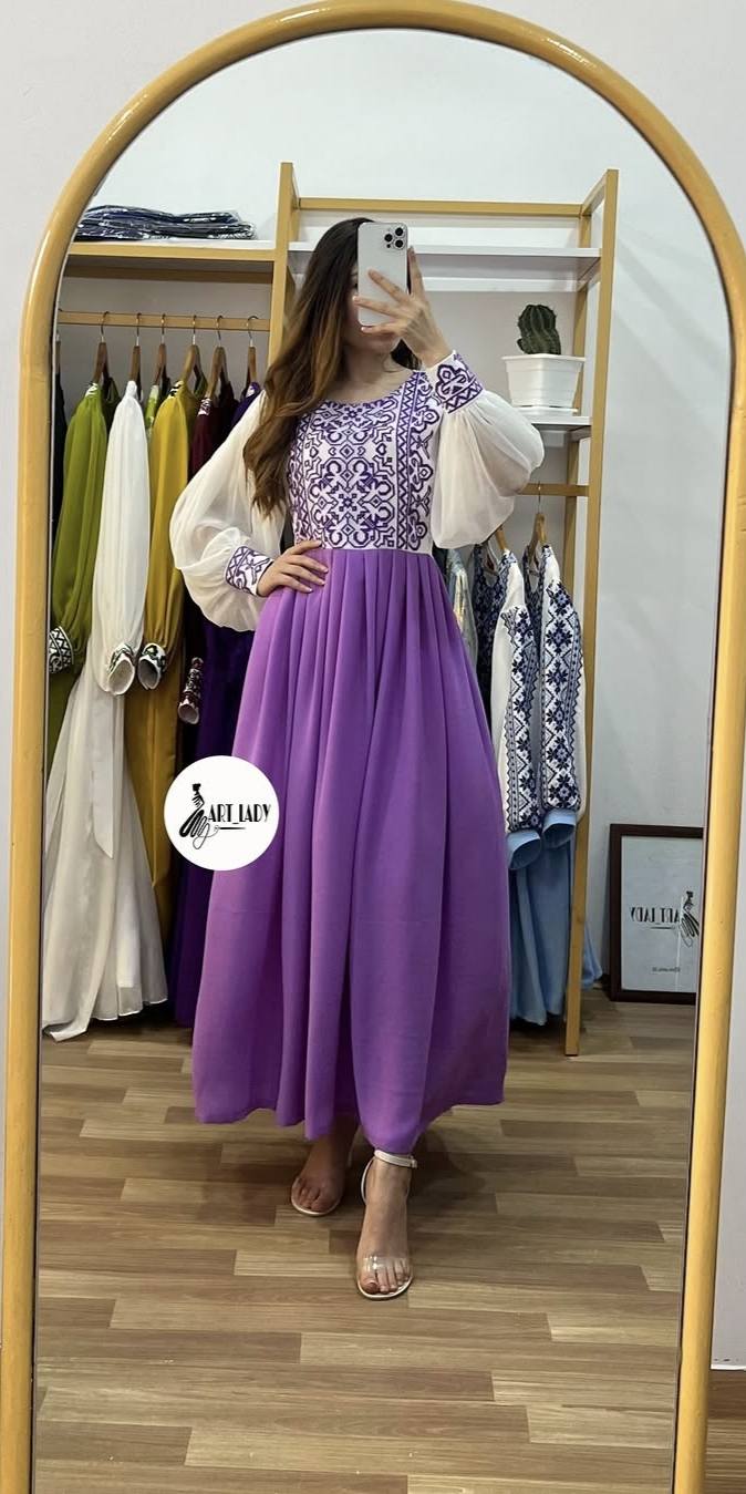 Embroidere Chery Gown