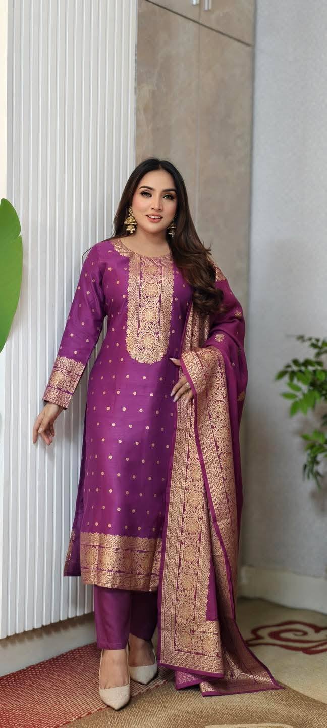 Benarasi katan 3piece set